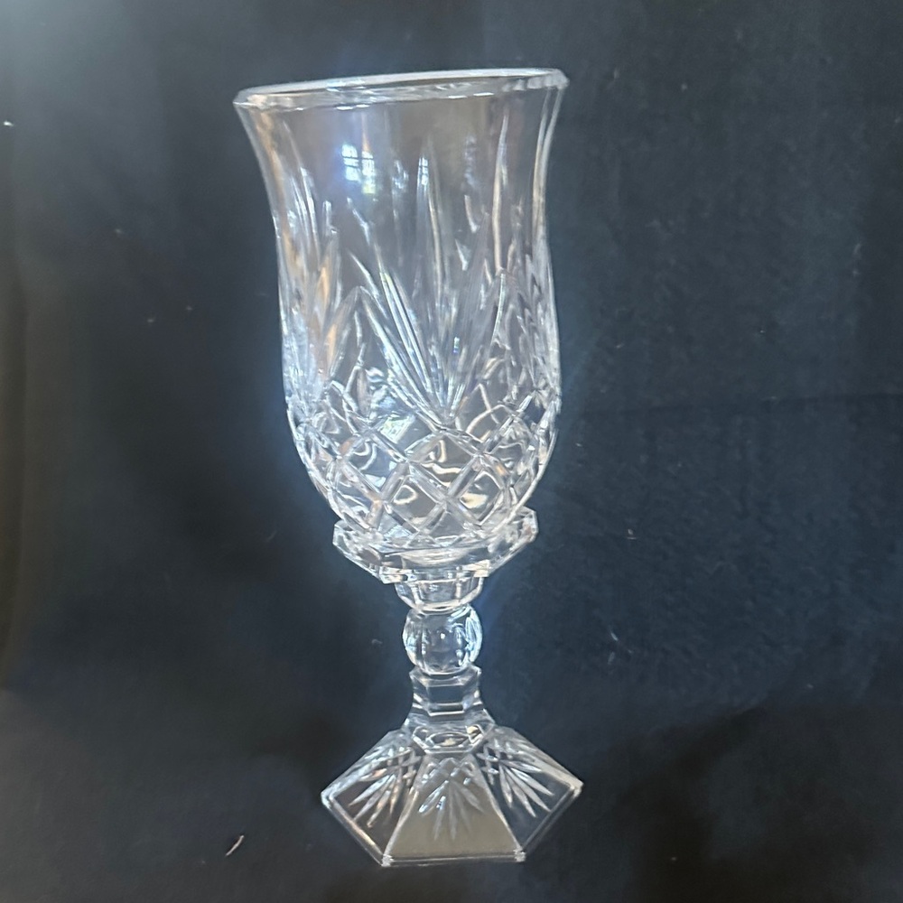 Cut Crystal Goblet Glass - Clear